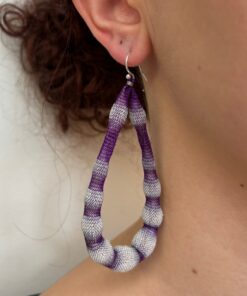 Alternative view of Boucles d'oreilles Jaj Lilas/Nacre