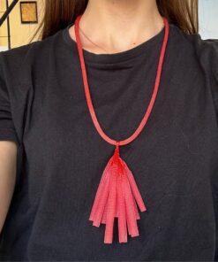 Alternative view of Pendentif Sasa Corail/Transparent