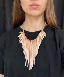 Alternative view of Flotendo Necklace Saumon/Nacre